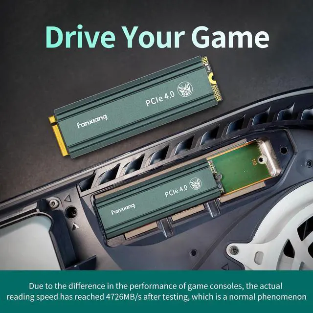Alt view image 5 of 5 - fanxiang S660 PCIe 4.0 500GB NVMe M.2 SSD for PS5 with Heatsink, Up to 5000MB/s, Suitable for PlayStation 5 Enthusiasts, Technology Enthusiasts, IT Professionals