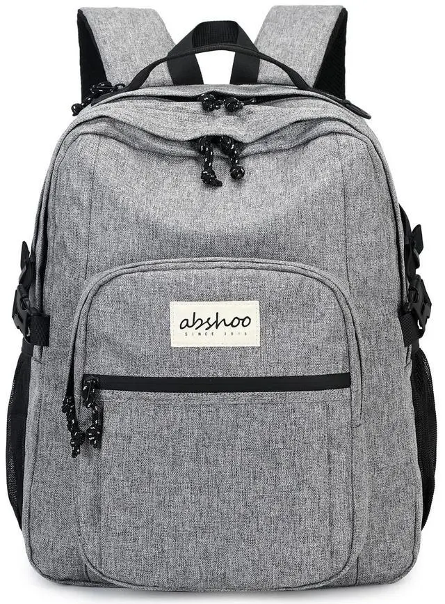 Alt view image 2 of 5 - abshoo Classical Laptop Travel Backpack for Women Men College School Bookbag With USB Charging Port (Grey)