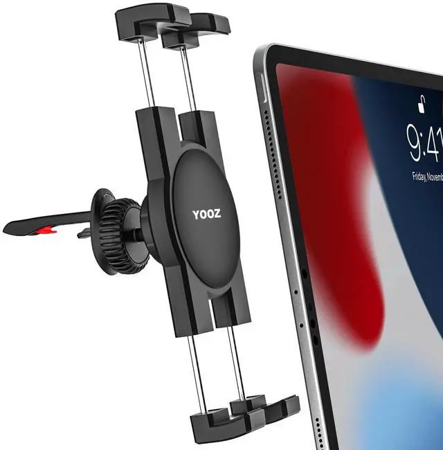 Main image of YOOZ Tablet Air Vent Car Mount, AC Vent Tablet Phone Holder for Car [Upgrade Clip Never Shake] for iPad Pro Air Mini, Galaxy Tab, Kindle, Fire, iPhone 16 15 Pro Max, 4-12.9"