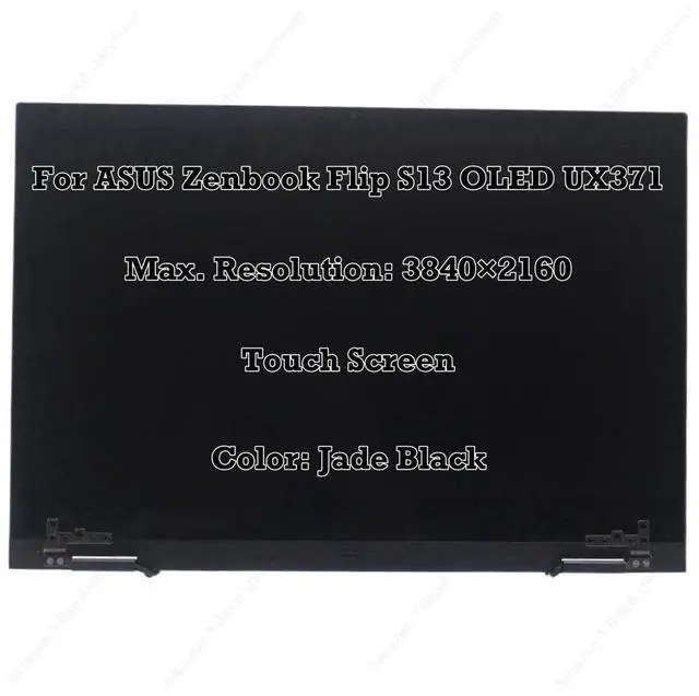 Alt view image 2 of 5 - Replacement for ASUS Zenbook Flip S13 OLED UX371 UX371E UX371EA UX371JA UHD 3840x2160 13.3" LCD Touch Screen Assembly Display Complete 100% DCI-P3 Panel