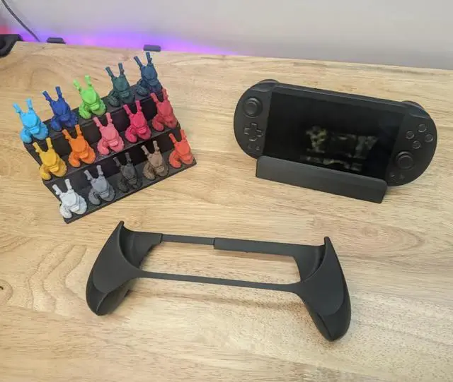 Alt view image 2 of 3 - SplashNColor Comfort Grip Upgrade for Ayn Odin Mini 2 - Ergonomic ABS Game Console Handle, Superior Comfort and Control for Prolonged Gameplay, Protective Case Cover Accessories - 1 Pack, Black