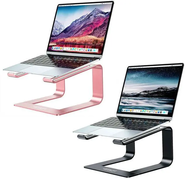 Main image of Detachable Laptop Stand Rose Gold + Detachable Laptop Riser Black