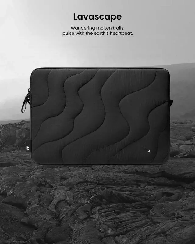 Alt view image 3 of 5 - tomtoc 360 Protective Puffy Laptop Sleeve for 15-inch MacBook Air M4/A3241 2025, M3/A3114 2024, M2/A2941 2023, 15-inch Surface Laptop 7th(Copilot+ PC)/6/5/4/3, Quilted Puffer Soft Computer Case Bag