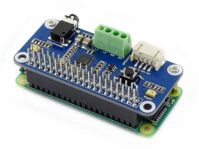 Alt view image 4 of 5 - Waveshare WM8960 Hi-Fi Sound Card HAT Stereo CODEC Playing and Recording I2S Interface for Raspberry Pi Zero/Zero W/Zero WH/2B/3B/3B+