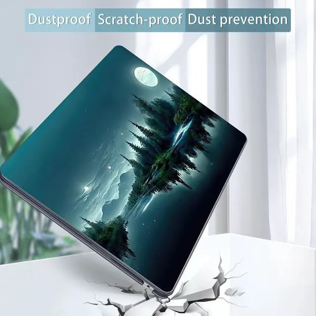 Alt view image 5 of 5 - Tuiklol for M4 MacBook Air 13.6 inch Case 2025-2022 Release M2 Chip Model A3240 A3113 A2681, Plastic Hard Shell Cover for MacBook Air 13.6 Liquid Retina Display with Touch ID, Night Dark Forest