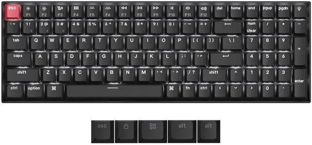 Main image of Keychron K4 QMK Wireless Custom Mechanical Keyboard, 96% Layout Bluetooth/2.4G/USB-C Programmable, White Backlit Super Brown Switch NKRO Gaming Keyboard for Mac/Windows/Gamers, Version 3