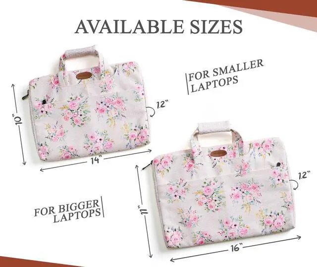 Alt view image 3 of 5 - Maison d'Hermine Laptop Bag upto 13.5 inch Stain and water repellent Cotton canvas - Sweetrose Lavender