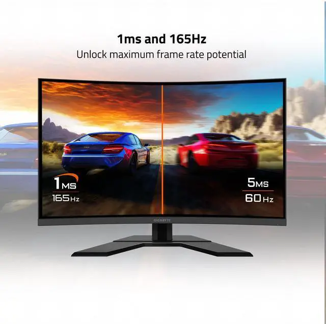 Alt view image 3 of 5 - GIGABYTE G32QC A (32" 165Hz 1440P Curved Gaming Monitor, 2560 x 1440 VA 1500R , 1ms (MPRT) Response Time, 93% DCI-P3, VESA Display HDR400, FreeSync Premium Pro