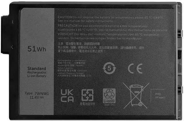 Main image of SwarKing Replacement Battery 7WNW1 Compatible with Dell Latitude 7424 5424 5420 Rugged Extreme Series Notebook DMF8C 0DMF8C