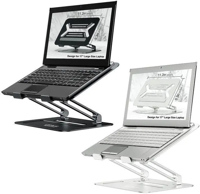 Main image of Urmust Adjustable Laptop Stand for Desk Black + Silver 2 pcs a Bundle