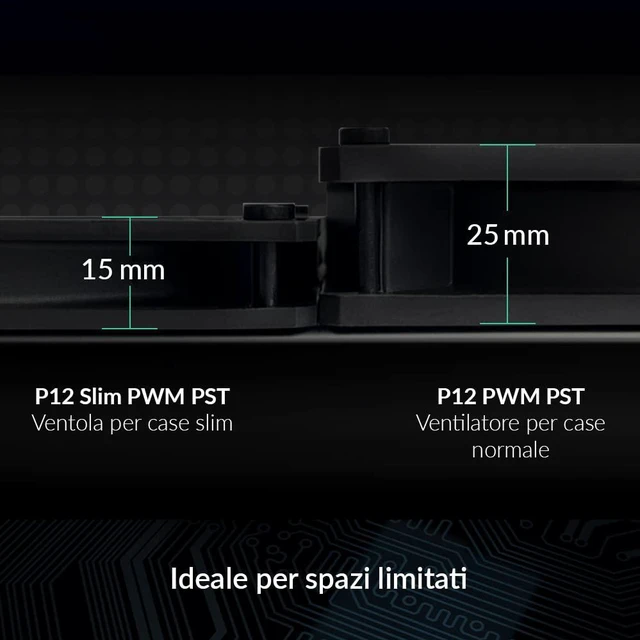 Alt view image 2 of 5 - ARCTIC P12 Slim PWM PST (3 Pack) - PC Fans, 120mm Case Fan with PWM Sharing Technology (PST), Pressure-optimised, Quiet Motor, Computer, Extra Slim, 3002100 RPM - Black