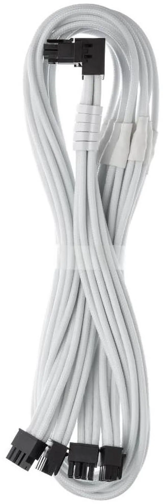 Main image of CableMod C-Series Pro ModFlex Sleeved 12V-2x6 12VHPWR 90° StealthSense PCIe Cable for Corsair Type 5 RMX Shift - Variant A (White, 90° 16-pin to Quad 8-pin, 65cm)
