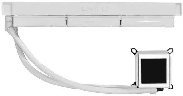 Alt view image 4 of 5 - Lian-Li Galahad II LCD CPU Liquid Cooler - White, 360mm, ARGB Fan