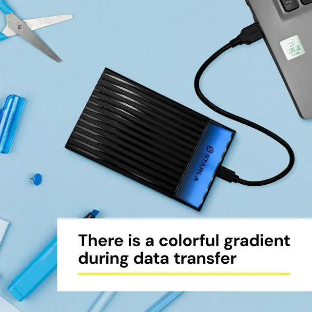 Alt view image 3 of 5 - STARLA 500 GB Portable External Hard Drive - Fast 5400 Rpm USB 3.2 Storage Drive - High-Speed USB Storage Compatible with PC, Mac, Laptop, TV, Game Console - External Backup Drive, Plug and Play Ready