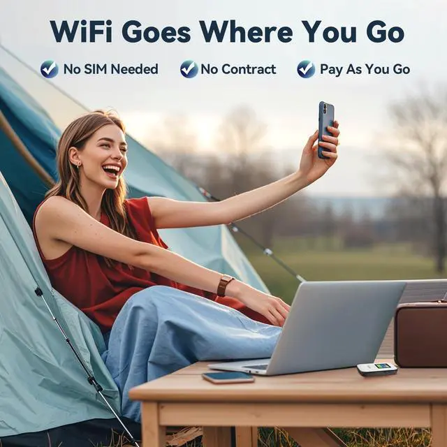 Alt view image 2 of 5 - Karbor 4G LTE WiFi Mobile Hotspot, No SIM Card Required No Contract, 10 Connected Devices, Multiple Networks, Portable Internet for Campers, Motorhomes and Travels, 1GB Local Data