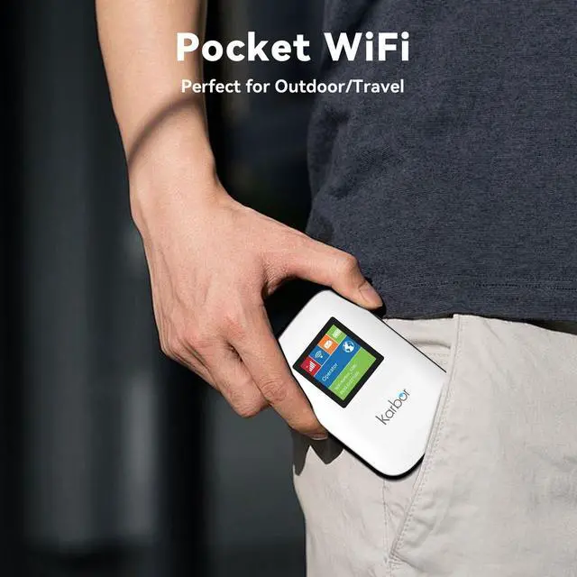 Alt view image 5 of 5 - Karbor 4G LTE WiFi Mobile Hotspot, No SIM Card Required No Contract, 10 Connected Devices, Multiple Networks, Portable Internet for Campers, Motorhomes and Travels, 1GB Local Data