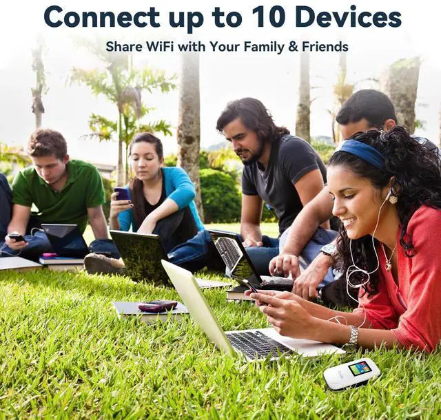 Alt view image 4 of 5 - Karbor 4G LTE WiFi Mobile Hotspot, No SIM Card Required No Contract, 10 Connected Devices, Multiple Networks, Portable Internet for Campers, Motorhomes and Travels, 1GB Local Data