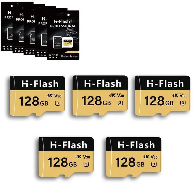 Main image of SD Card Adapter, Memory Card High Speed Up to 150MB/s,A1 V30 U3 4K C10 TF Card for Tablet/Mobile Phone/Camera/Car Audio/Game Console (128x5)