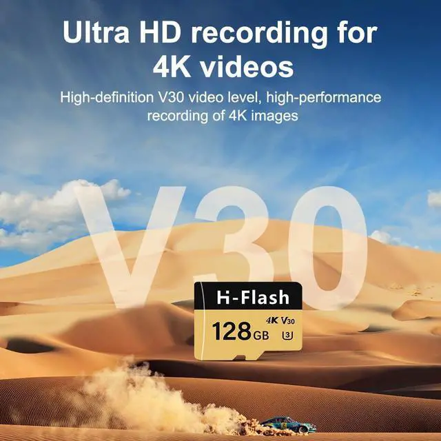 Alt view image 4 of 5 - SD Card Adapter, Memory Card High Speed Up to 150MB/s,A1 V30 U3 4K C10 TF Card for Tablet/Mobile Phone/Camera/Car Audio/Game Console (128x5)