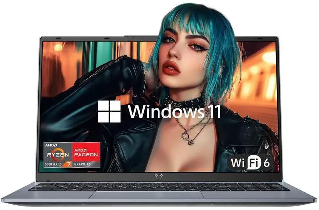 Main image of 2025 Laptop Computers with AMD Ryzen7, 8-core Processor (Up to 4.3GHZ) with AMD Radeon Graphics,16GB DDR4 RAM 512GB SSD,WiFi 6, Windows 11,15.6 inch IPS Display,4800mAh Battery,Type-C,Micro SD