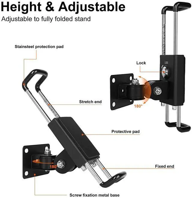 Alt view image 2 of 5 - GSRUAN Lockable Tablet Wall Mount, Anti-Theft Tablet Holder for Shopping Malls for 7"-12.9", for Shopping Malls, Offices, Exhibition Halls, Conference Rooms