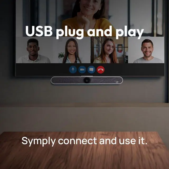 Alt view image 2 of 5 - GoPresence Meeting 4K Ultra HD Video Conferencing Bar  120° Wide-Angle Lens, AI Auto-Framing, 6 Microphones, 19.6 ft Pickup Range, Dual 10W Speakers