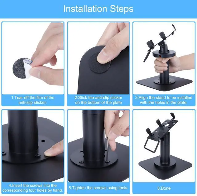 Alt view image 5 of 5 - CRIZISTON Swivel and Tilt Universal Terminal Stand with Plate