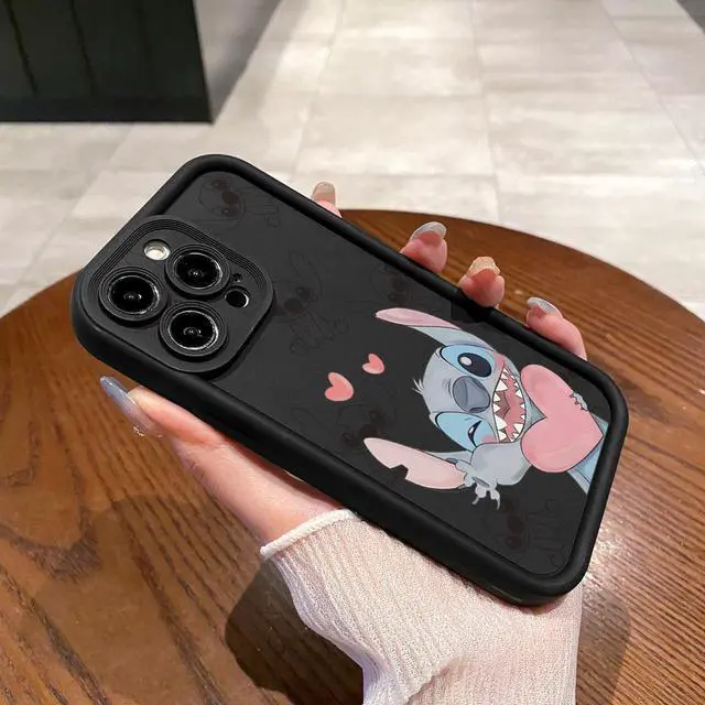 Alt view image 2 of 3 - Case For iPhone 11 Pro Max Couple Stitch Angel Full Protective Phone Case Anti Drop Cover