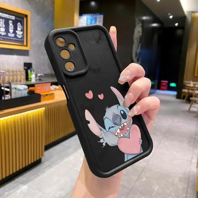 Alt view image 2 of 3 - Case For Samsung A55 5G Couple Stitch Angel Full Protective Phone Case Anti Drop Cover