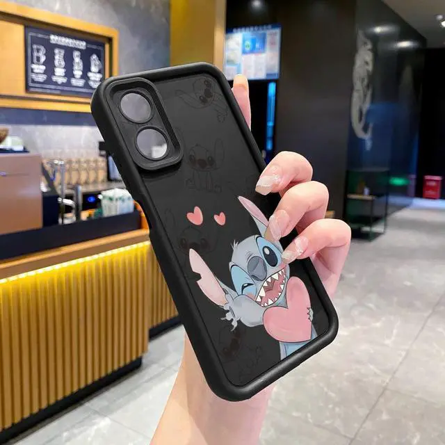 Alt view image 2 of 3 - Case For OPPO A17 Couple Stitch Angel Full Protective Phone Case Anti Drop Cover