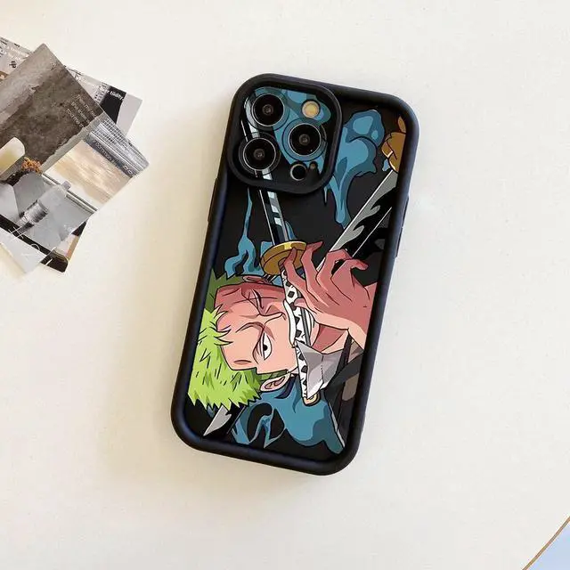 Alt view image 3 of 3 - Case For iPhone 13 Pro Zoro Luffy Full Protective Phone Case Anti Drop Cover