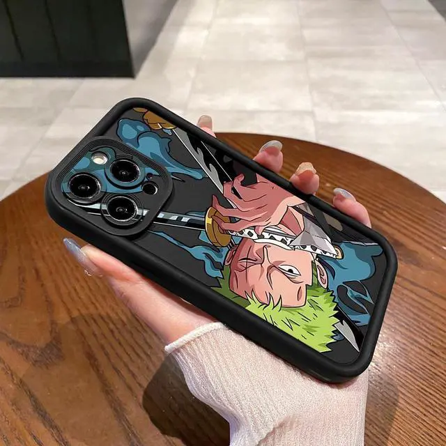 Alt view image 2 of 3 - Case For iPhone 13 Pro Zoro Luffy Full Protective Phone Case Anti Drop Cover