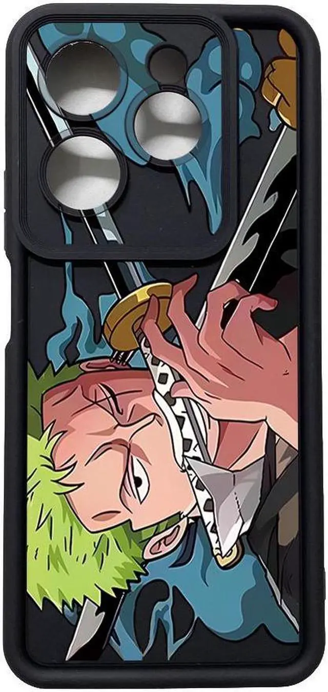 Alt view image 3 of 3 - Case For Infinix Hot 40i Zoro Luffy Full Protective Phone Case Anti Drop Cover