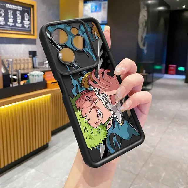 Alt view image 2 of 3 - Case For Infinix Hot 40i Zoro Luffy Full Protective Phone Case Anti Drop Cover