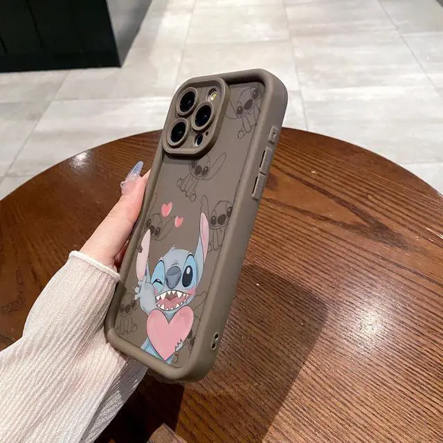 Alt view image 3 of 3 - Case For iPhone 12 Pro Max Couple Stitch Angel Full Protective Phone Case Anti Drop Cover