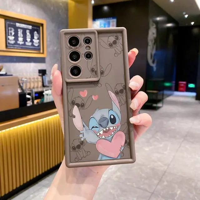 Alt view image 2 of 3 - Case For Samsung S24 Ultra Couple Stitch Angel Full Protective Phone Case Anti Drop Cover
