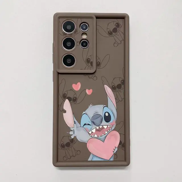 Alt view image 3 of 3 - Case For Samsung S24 Ultra Couple Stitch Angel Full Protective Phone Case Anti Drop Cover