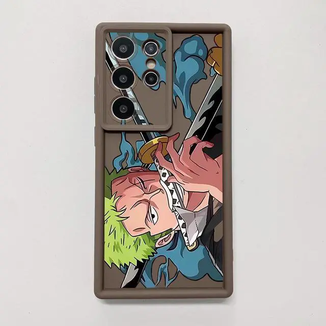 Alt view image 3 of 3 - Case For Samsung S24 Ultra Zoro Luffy Full Protective Phone Case Anti Drop Cover