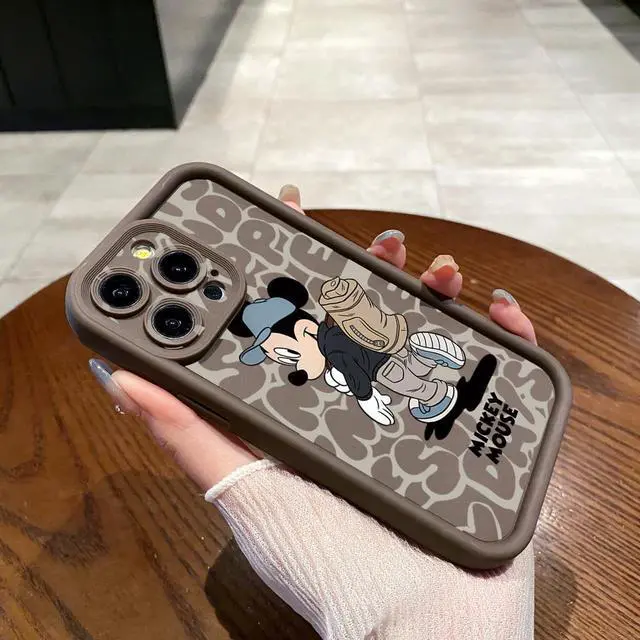 Alt view image 2 of 3 - Case For iPhone 11 Pro Max Couple Mickey Minnie Full Protective Phone Case Anti Drop Cover