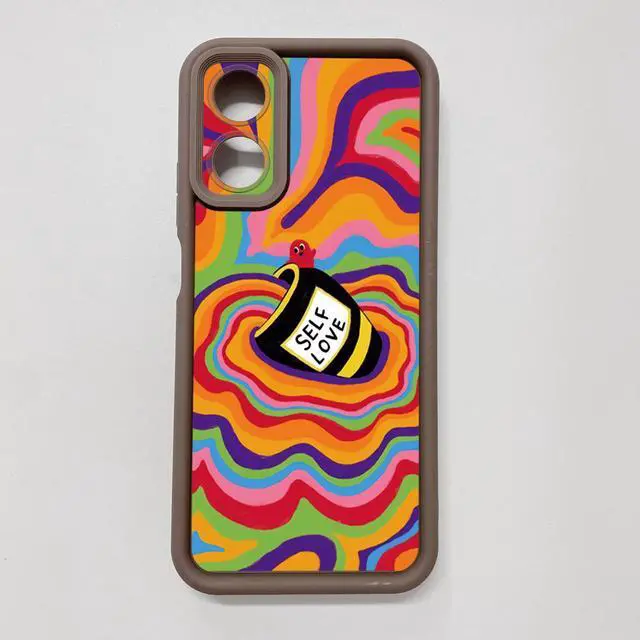 Alt view image 3 of 3 - Case For OPPO A78 4G Liquid Coffe Full Protective Phone Case Anti Drop Cover