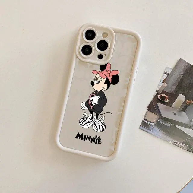 Alt view image 3 of 3 - Case For iPhone 12 Pro Max Couple Mickey Minnie Full Protective Phone Case Anti Drop Cover