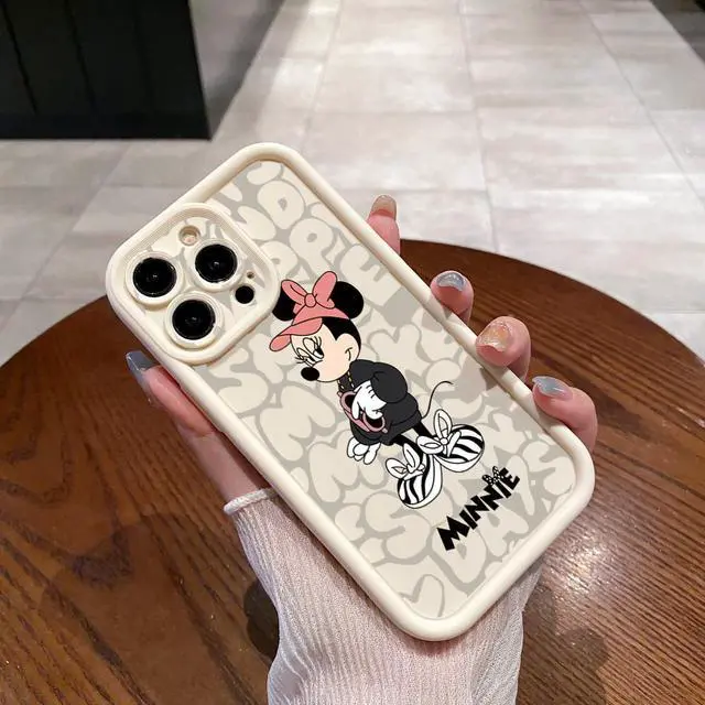 Alt view image 2 of 3 - Case For iPhone 12 Pro Max Couple Mickey Minnie Full Protective Phone Case Anti Drop Cover