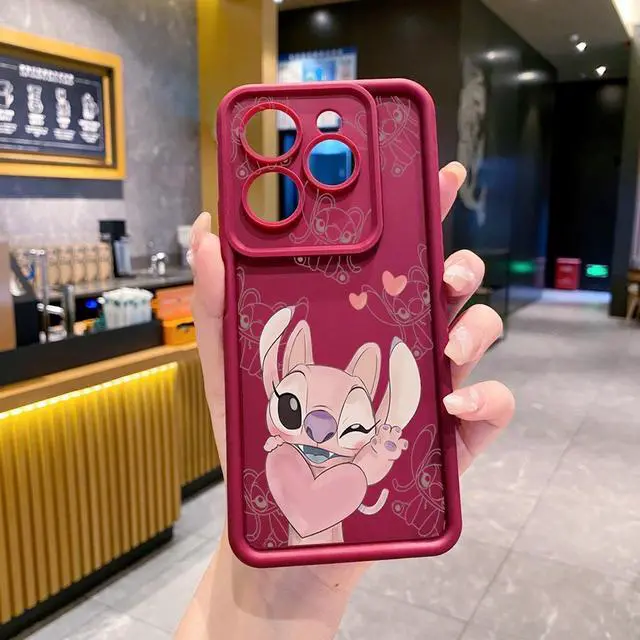 Alt view image 2 of 3 - Case For Infinix Hot 40i Couple Stitch Angel Full Protective Phone Case Anti Drop Cover