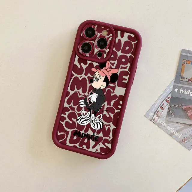 Alt view image 3 of 3 - Case For iPhone 13 Pro Max Couple Mickey Minnie Full Protective Phone Case Anti Drop Cover