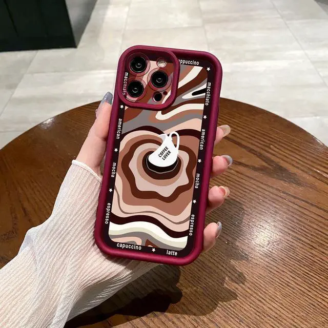 Main image of Case For iPhone 13 Pro Liquid Coffe Full Protective Phone Case Anti Drop Cover