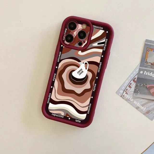 Alt view image 3 of 3 - Case For iPhone 13 Pro Liquid Coffe Full Protective Phone Case Anti Drop Cover