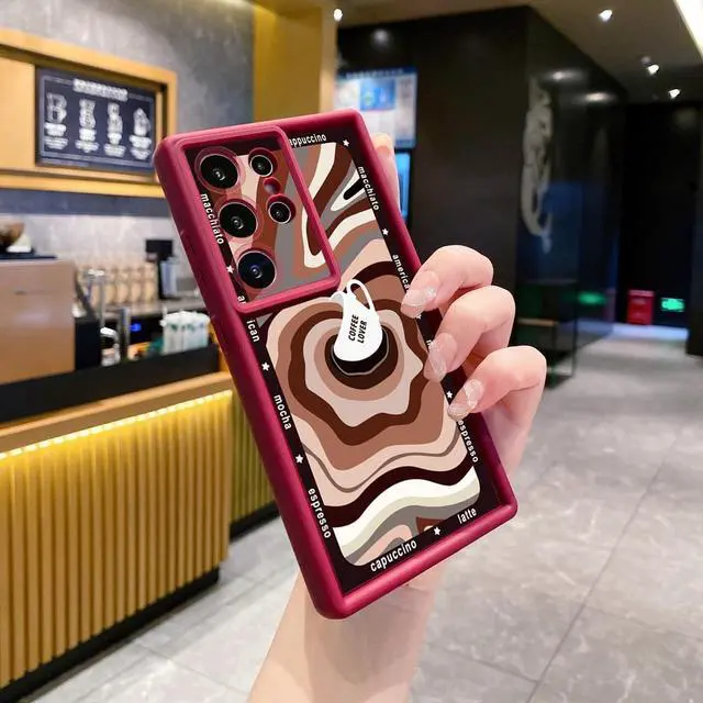 Main image of Case For Samsung S22 Ultra Liquid Coffe Full Protective Phone Case Anti Drop Cover