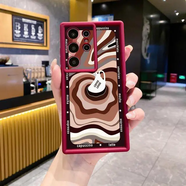 Alt view image 2 of 3 - Case For Samsung S22 Ultra Liquid Coffe Full Protective Phone Case Anti Drop Cover