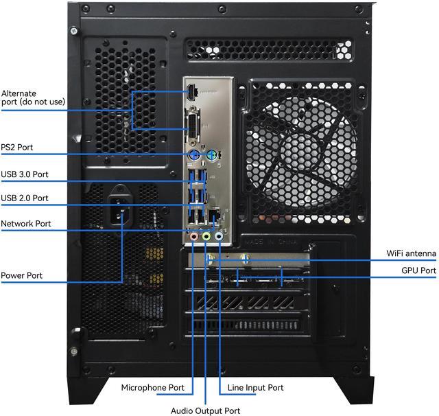 Alt view image 5 of 6 - YAWYORE Gaming PC Desktop computer, Ryzen 7 5700X,RTX 4060 ,32GB DDR4 RAM and 1TB M.2 NVMe SSD ,WiFi6E+BT5.3, 240 Liquid Cooler , ARGB Fans ,Game Design Office,Sea View Room,Windows 11 Tower Prebuilt