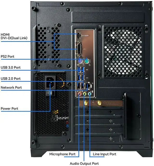 YAWYORE Gaming PC Desktop Computer,AMD Ryzen 5 5600GT,16GB RAM and 1TB ...